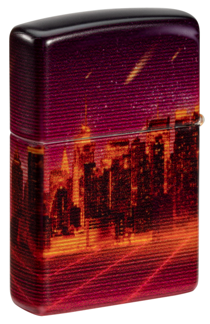 Zippo Cyberpunk City Skyline 540 Color Design, Matte Finish Lighter #48505