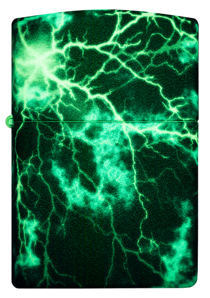 Zippo Thunderstorm Glow-in-the-Dark Green 540 Design Lighter #48610