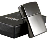 Zippo Ebony Lighter, Black High Polish, Windproof Pocket #24756