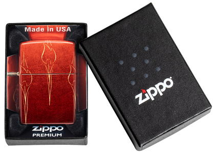 Zippo Logo 540 Fusion Tumbled Brass Lighter #48510