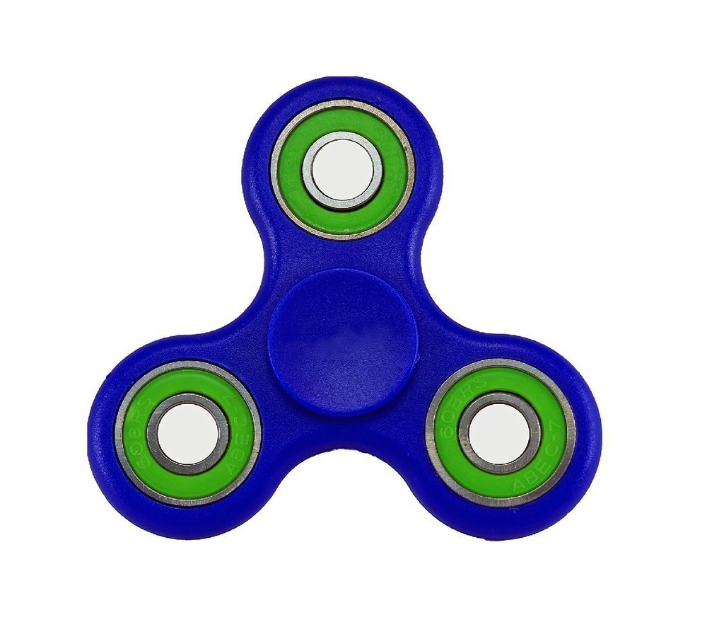 High Performance Spin-R Fidget Play Stress-Relief Spinner, Blue/Green #11669BL
