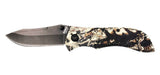 Ruko Camo Folding Knife,Striated Camo Handle,Camo EVA 1000D Nylon Sheath #RUK0106
