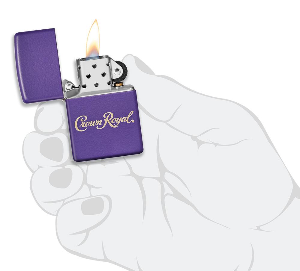 Zippo Crown Royal Logo, Purple Matte Finish Lighter #49460