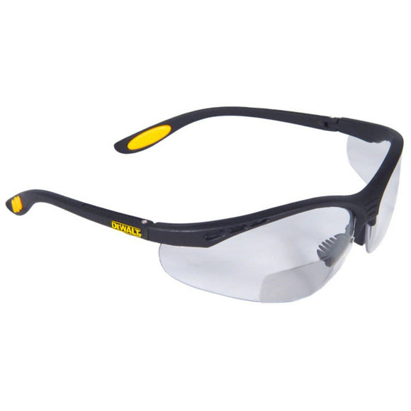 DeWalt Reinforcer RX Black Safety Glasses, Clear Lens 2.5 Diopter #DPG59-125D