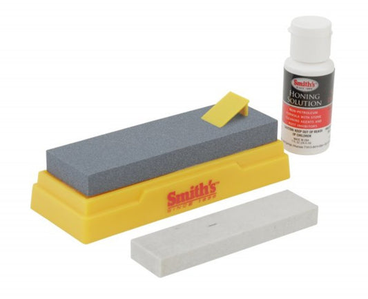 Smith's 2-Stone Sharpening Kit 5" & 4" Stones & Honing Oil 100% Genuine NEW #SK2