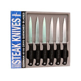 Cold Steel 6-Piece Kitchen Classic Steak Knife Set, 4116 SS Blade #59KSS6Z