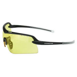 Radians Crossfire Doubleshot Safety Glasses, Black, Amber Lens #XFDS-4010C