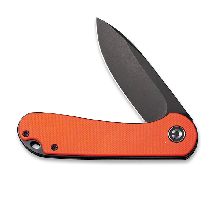 CIVIVI Elementum Knife, Orange G10 Handle, Black Stonewashed Blade #C907Y