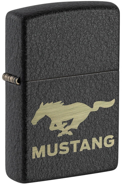 Zippo Ford Mustang Logo, Black Crackle Finish Lighter #49827