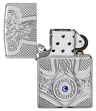 Zippo Thor Hammer Medieval, Deep Carved High Polish Chrome Armor Lighter #49289