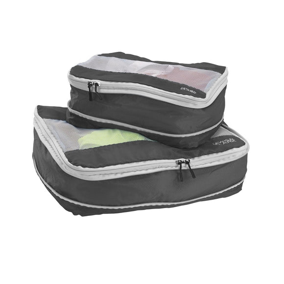 Lewis N. Clark ElectroLight Expandable Packing Cube Set, 2-Pack, Charcoal #1125CHR