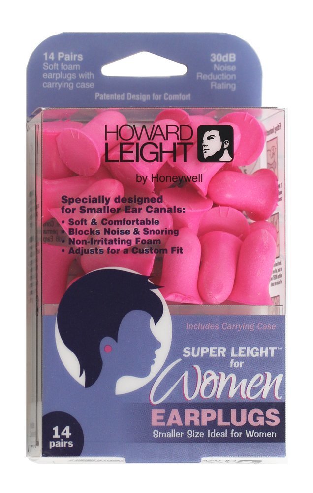 Howard Leight Super Leight Earplugs for Women Foam, (14) Pairs #R-01757