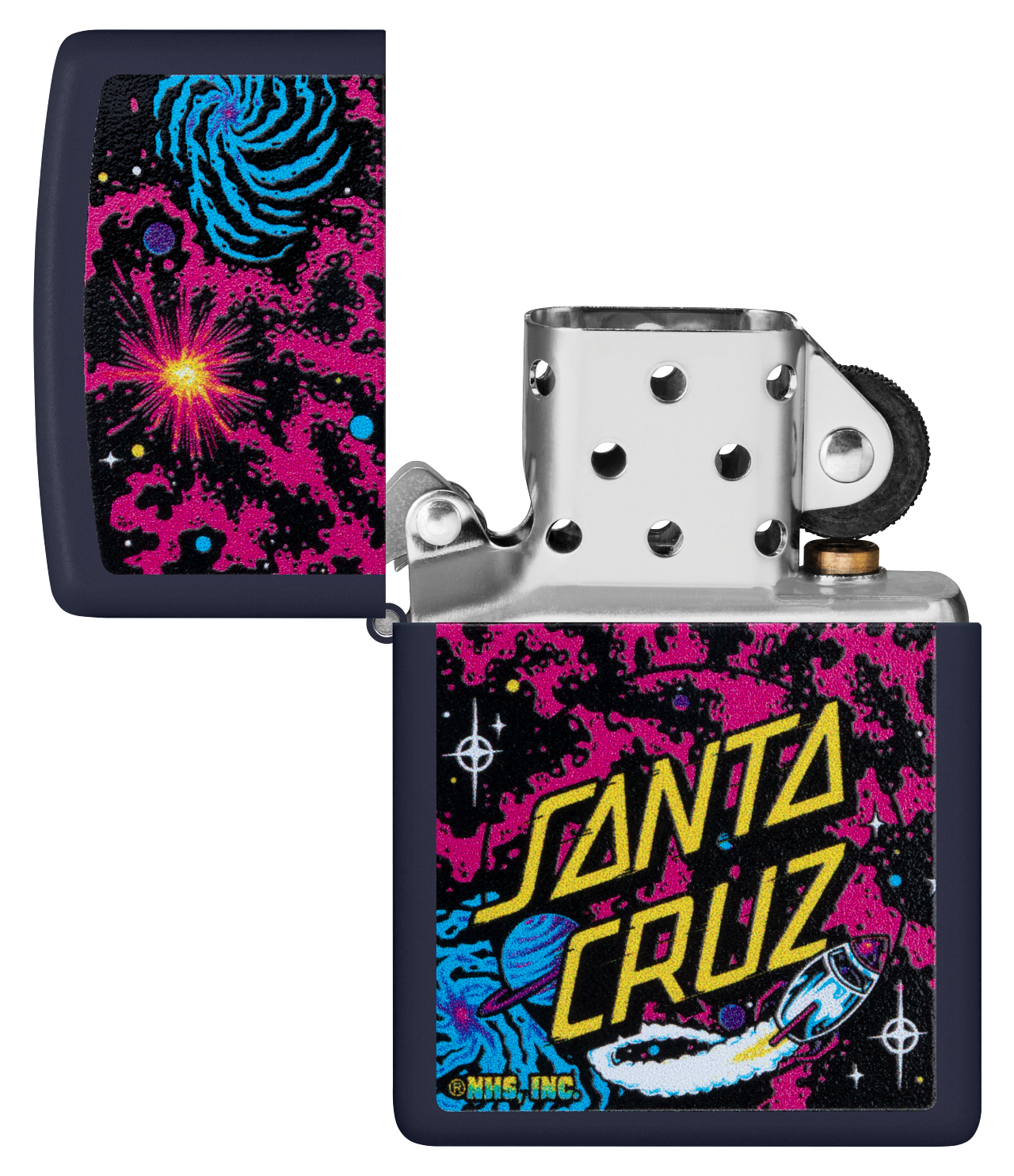 Zippo Santa Cruz Skateboards Space Design, Navy Matte Lighter #48414