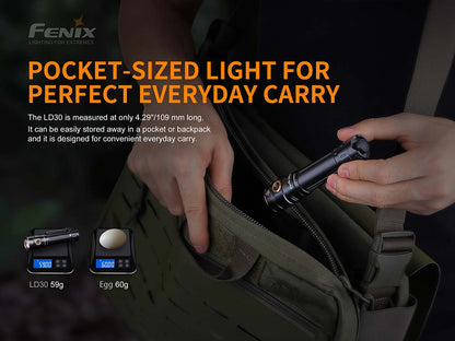 Fenix LD30 EDC Flashlight, 1600 Lumens + Accessories #LD30B