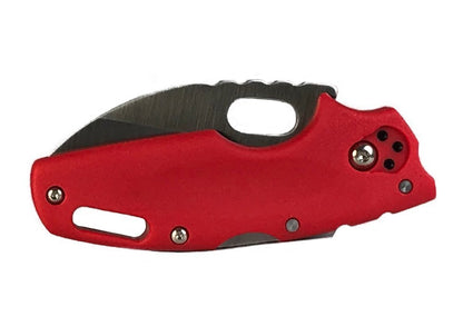 Cold Steel TUFF LITE, Red, Plain Edge Folding Pocket Knife + Belt Clip #20LTR