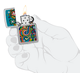 Zippo Hippie Scribbles Design, Street Chrome Lighter #48579