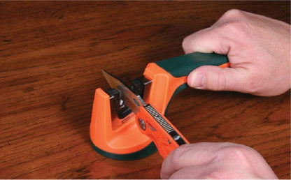 AccuSharp Pull-Through Knife Sharpener, Fine & Coarse, Orange/Green #039C