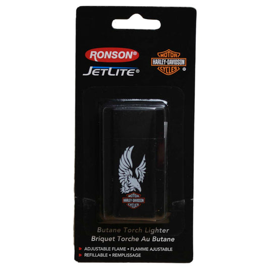 Ronson Harley Davidson JetLite Eagle Logo Butane Torch Lighter, Black #43524EAGLE