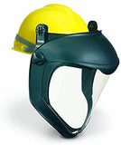 Uvex Bionic Face Shield with Hard Hat Adapter + Clear Polycarbonate Anti-Fog/Hardcoat Visor #S8515