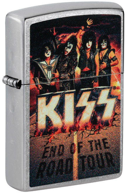 Zippo Kiss End Of The Road Tour Rock Band, Street Chrome Lighter #48178