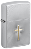 Zippo Sprirtual Cross Design, Satin Chrome Lighter #48581