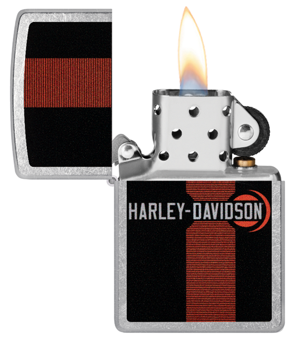 Zippo Harley Davidson Stripe Design, Street Chrome Lighter #48604