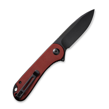 CIVIVI Elementum Knife, Burgundy G10 Handle, Black Stonewashed Blade #C907A-1