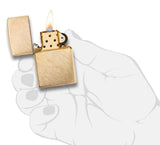 Zippo Herringbone Sweep Brass, Brass Finish Genuine Windproof Lighter #29830