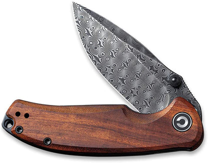 CIVIVI Pintail Knife, Damascus Blade + Cuibourtia Wood Handle #C2020DS-2