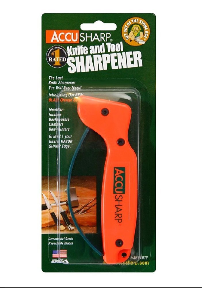 AccuSharp Classic Regular Knife & Tool Sharpener, Blaze Orange #014C