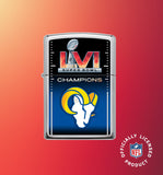 Zippo NFL Los Angeles Rams Super Bowl LVI Champions, Windproof Lighter #48106