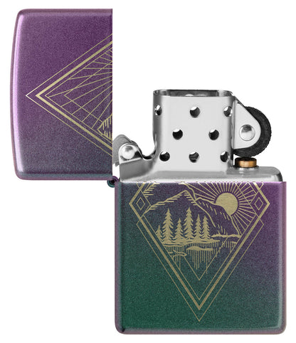 Zippo Outdoors Mountain Range, Iridescent Lighter #48382