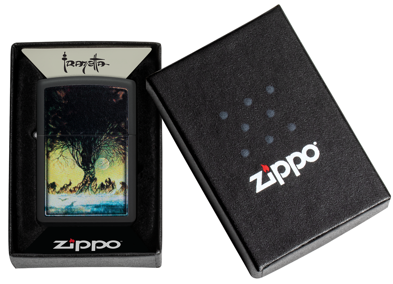 Zippo Frank Frazetta Swamp Design, Black Matte Lighter #48376