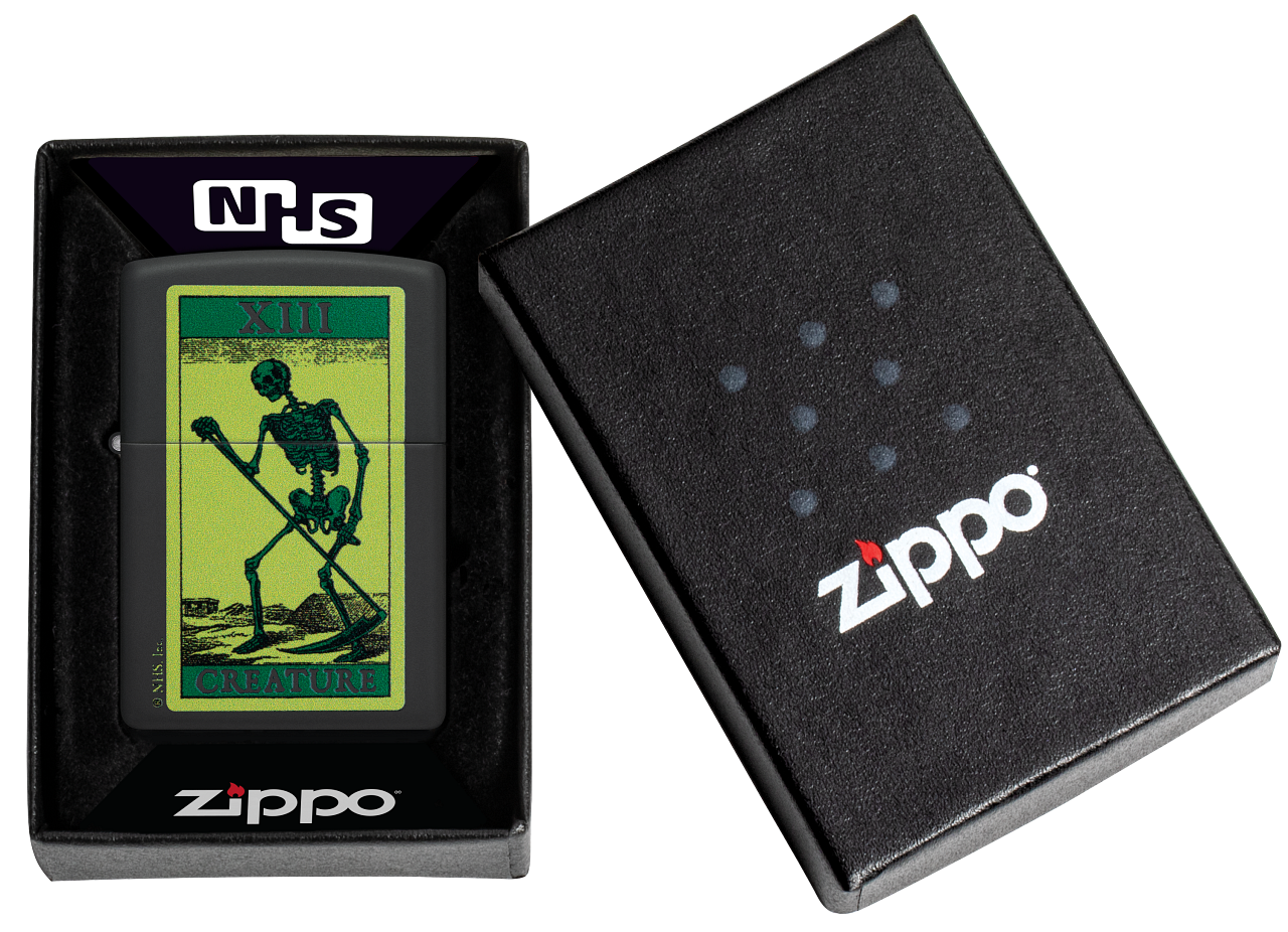 Zippo XIII Creature Design, Black Matte Lighter #48416