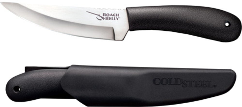 Cold Steel Roach Belly Knife + Blk Secure-Ex Sheath, 4.5" Blade #20RBC