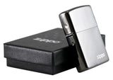 Zippo Ebony w/Logo Lighter, Black High Polish #24756ZL
