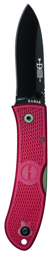 KA-BAR Dozier Folding Hunter, Red, 3" Blade, AUS 8A Stainless Steel #4062RD