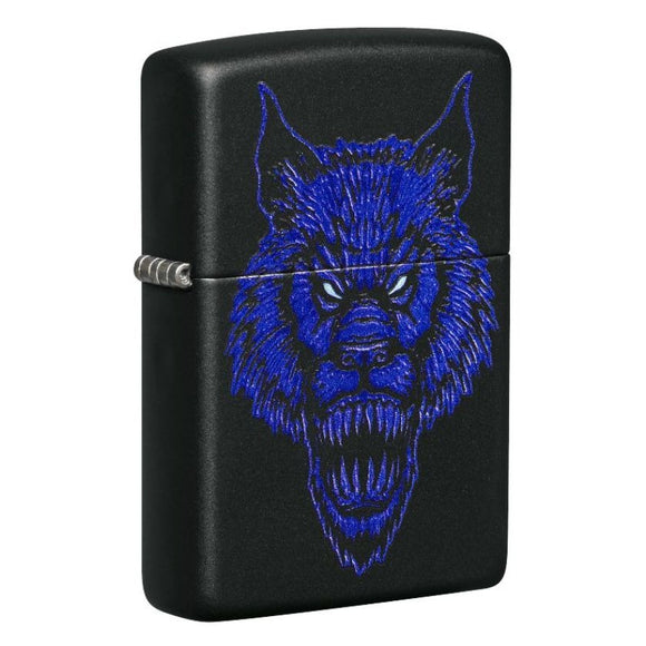 Zippo Werewolf Design, Black Matte Finish, Windproof Lighter #49414