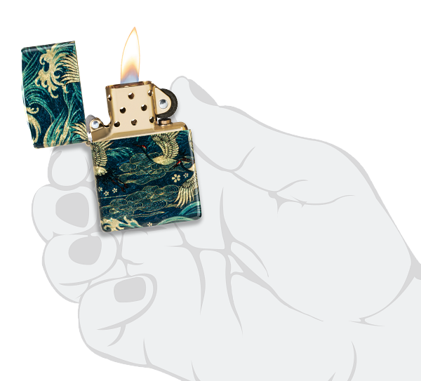 Zippo Animals 540 Fusion Design, Tumbled Brass Lighter #48684