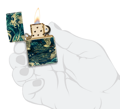 Zippo Animals 540 Fusion Design, Tumbled Brass Lighter #48684