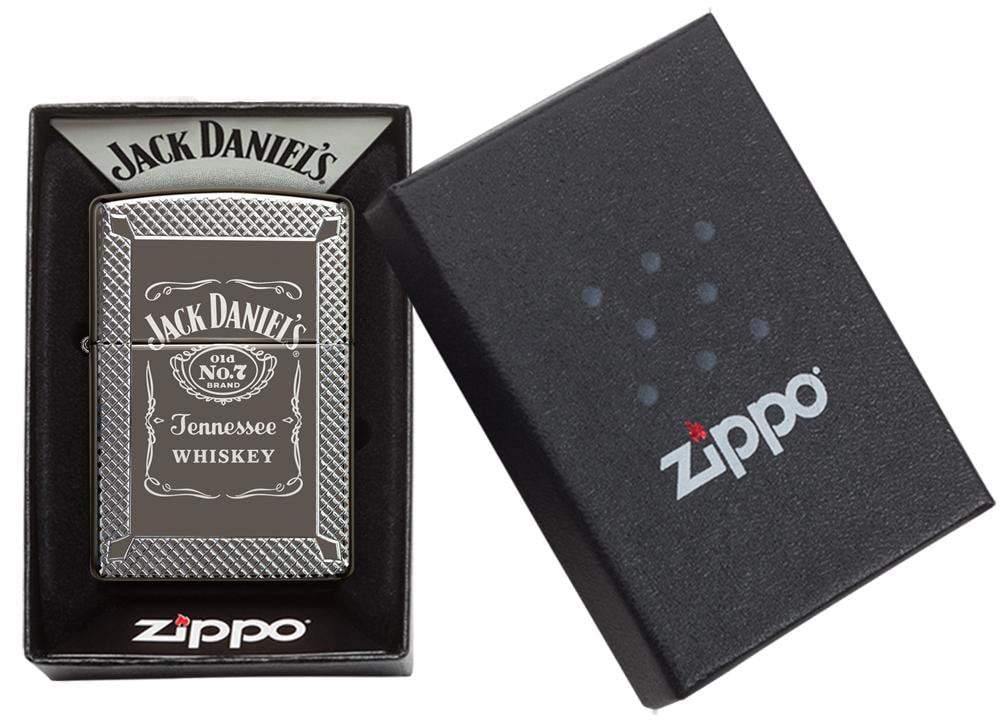 Zippo Jack Daniels Tennessee Whiskey, Black Ice Finish Lighter #49040