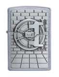 Zippo Safe with Gold Cash Surprise Emblem Lighter Street Chrome #29555