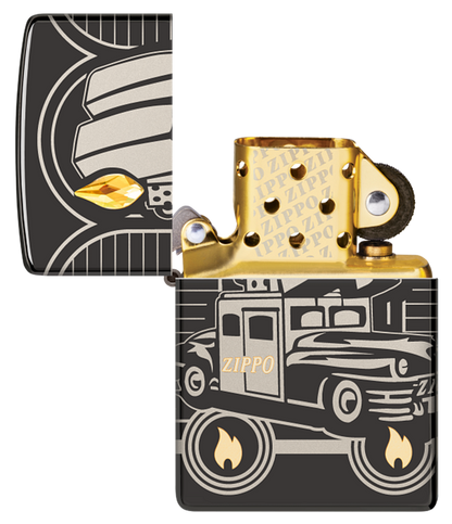 Zippo 2023 Collectible Of The Year, High Polish Black Armor Lighter #48691