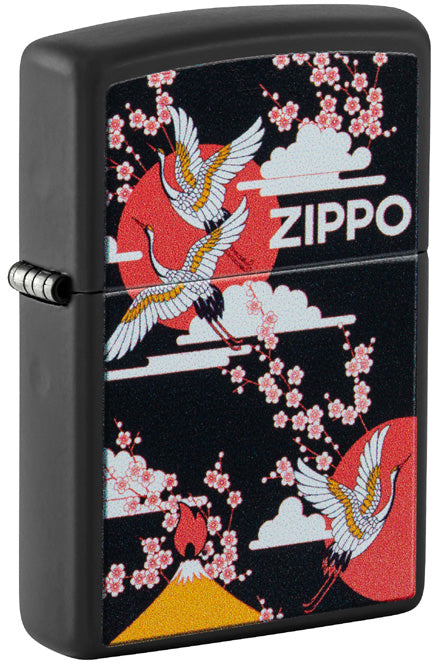 Zippo Japanese Retro Design, Black Matte Finish Lighter #48182