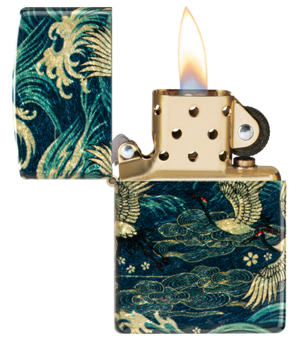 Zippo Animals 540 Fusion Design, Tumbled Brass Lighter #48684