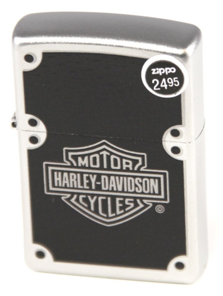 Zippo Harley Davidson Carbon Fiber , Satin Chrome #24025