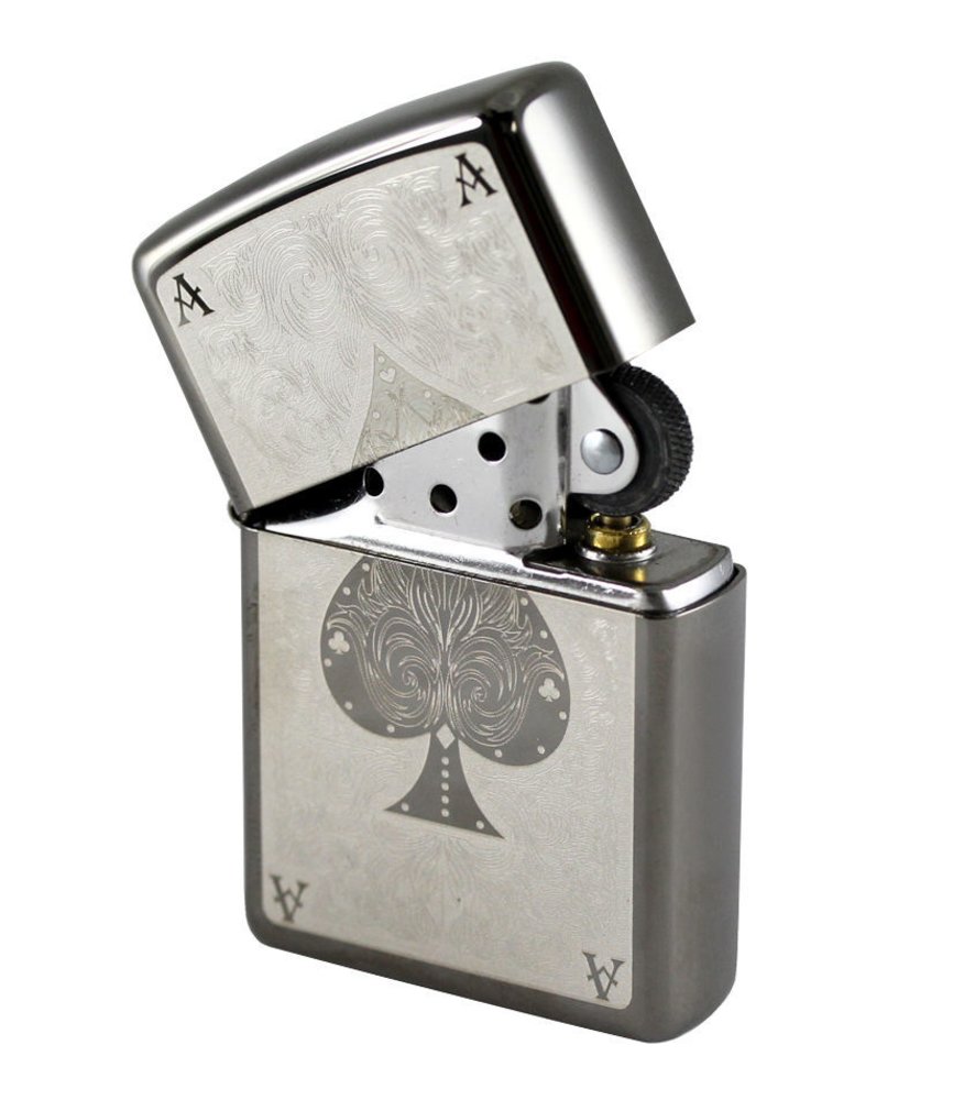Ace Filigree Engraved Windproof Lighter