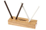 Lansky 4-Rod Turn Box Hardwood Ceramic Knife Sharpener Medium & Fine Grit #LCD5D