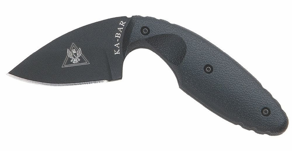 Ka-Bar TDI Law Enforcement Knife, Black w/ Hard Sheath #1480