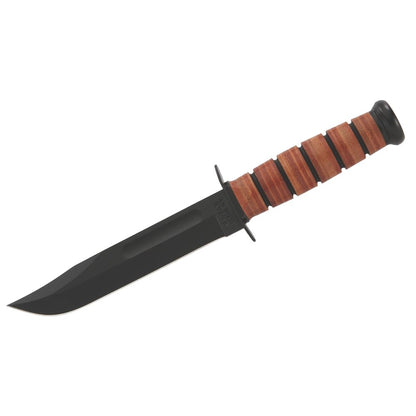 KA-BAR Single Mark, 7" Fixed Blade + Blank Leather Sheath, Made in USA #1320